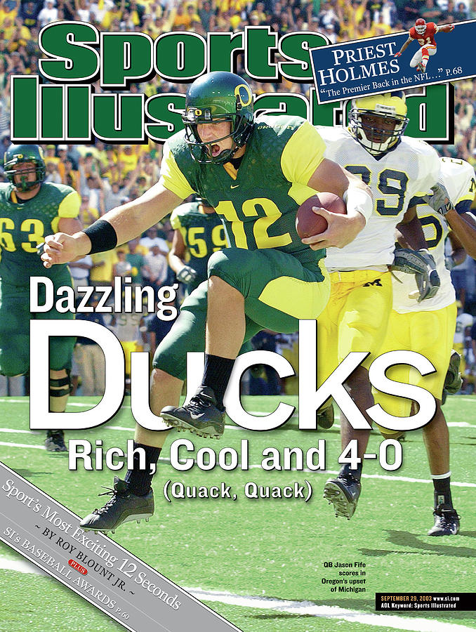 University Of Oregon Qb Jason Fife Sports Illustrated Cover Photograph by Sports Illustrated