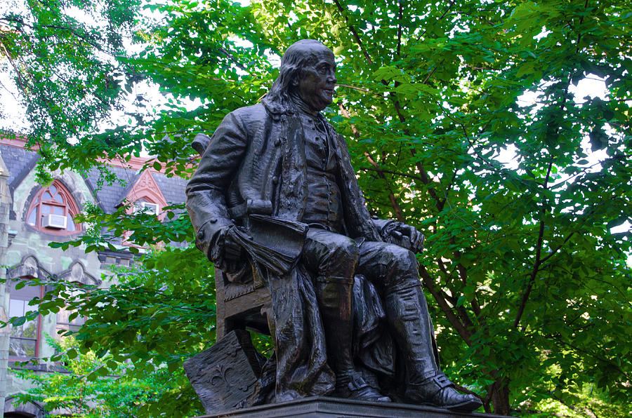 Philadelphia Photograph - University of Pennsylvania - Benjamin Franklin by Bill Cannon