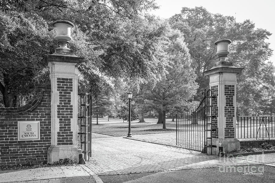 University Of South Carolina Photograph - University of South Carolina Horseshoe Gate by University Icons