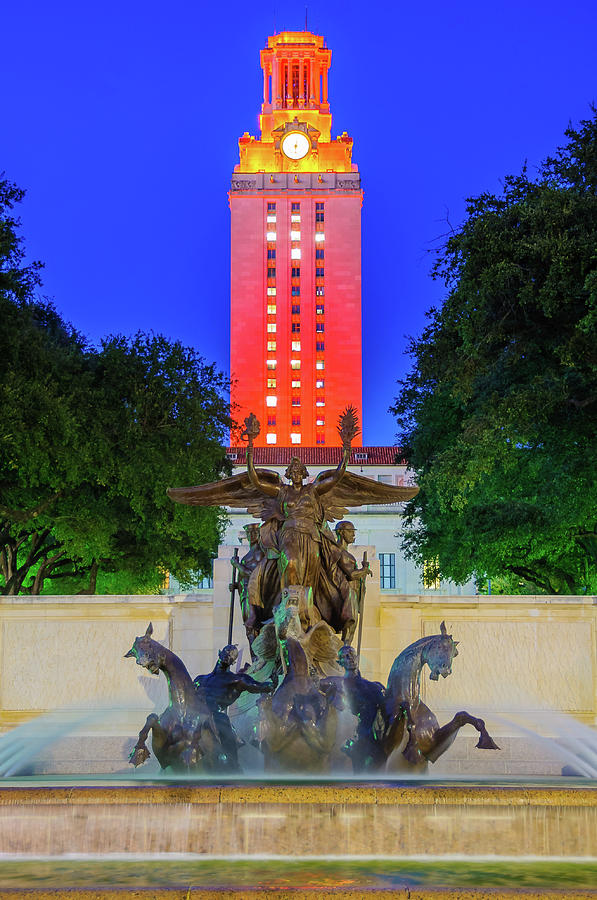 UT University of TEXAS With Angel and Longhorn Artistic