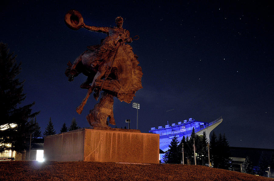 University of Wyoming Campus Nighttime Photograph by Chance Kafka