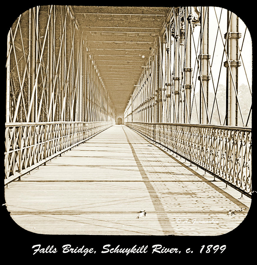 Unknown Bridge, Possibly Falls Bridge, Philadphia, Pennsylvania, Photograph by A Macarthur Gurmankin