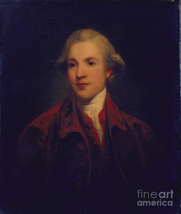 Unknown Man, Called Richard Brinsley Sheridan Painting by Joshua Reynolds