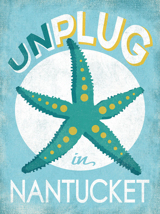 Unplug In Nantucket - Starfish Digital Art by Flo Karp