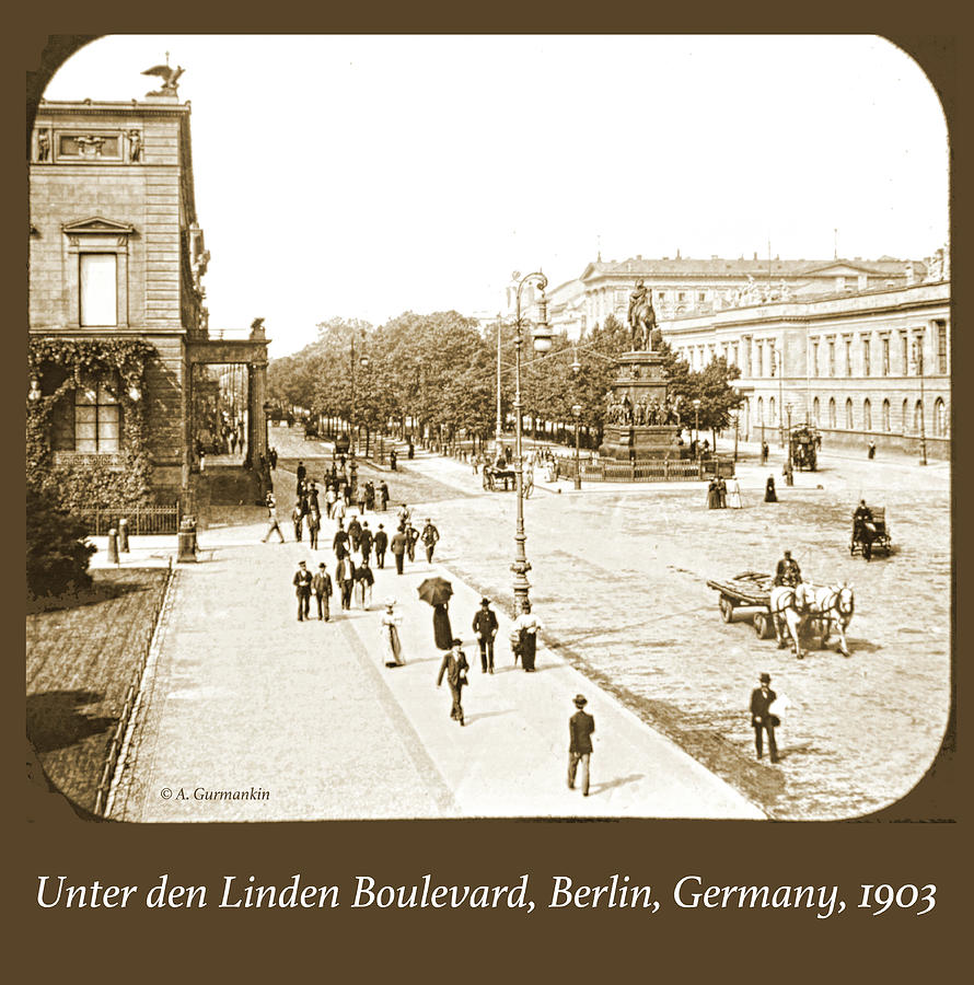 Unter den Linden Boulevard, Berlin, Germany, 1903 Photograph by A Macarthur Gurmankin