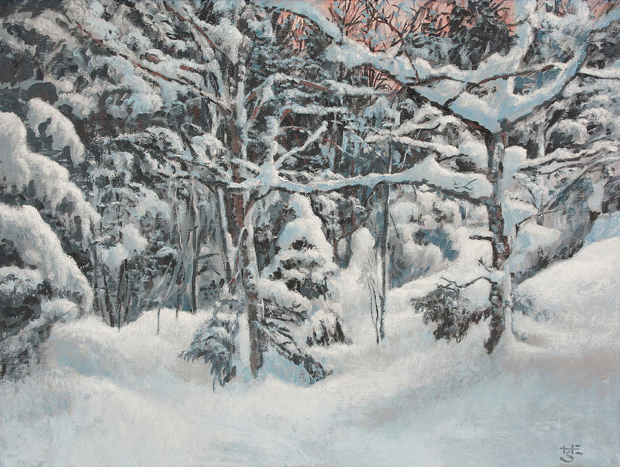 Untouched Snow Painting by Hans Egil Saele
