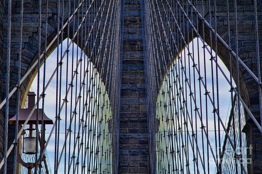 Up Close Brooklyn Bridge NY Photograph by Chuck Kuhn