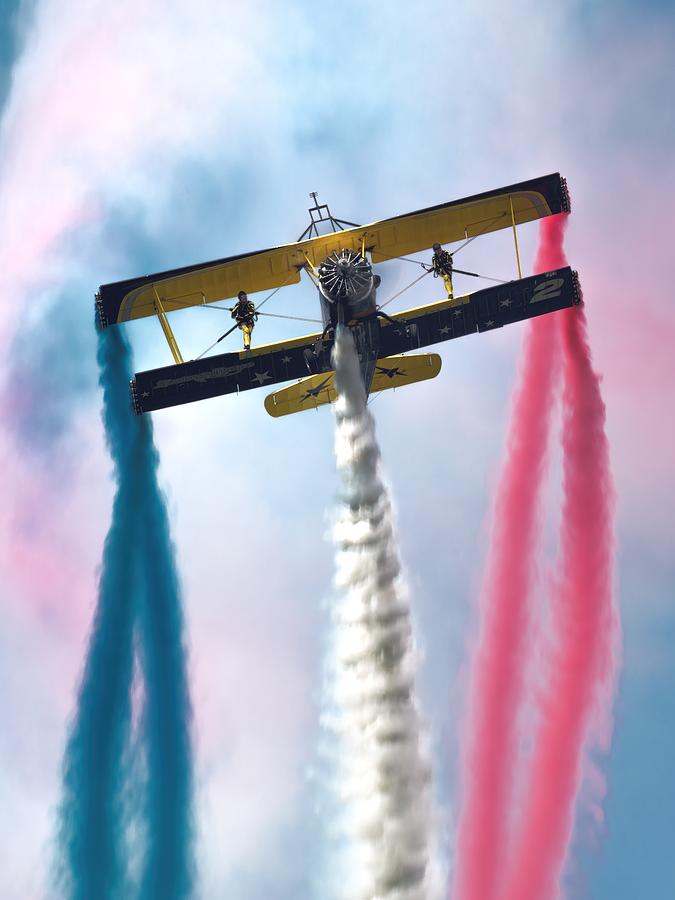 Airshow Photograph - Up High by Piotr Wrobel
