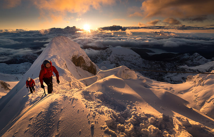 Mountain Photograph - Up by Sandi Bertoncelj