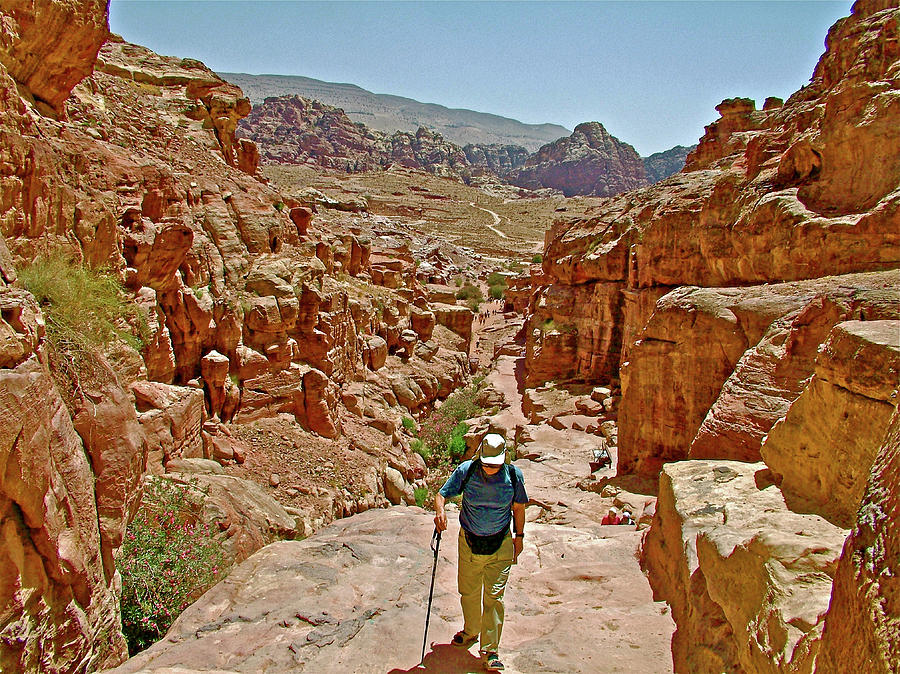 Up the Trail to the Monastery in Petra, Jordan Photograph by Ruth Hager