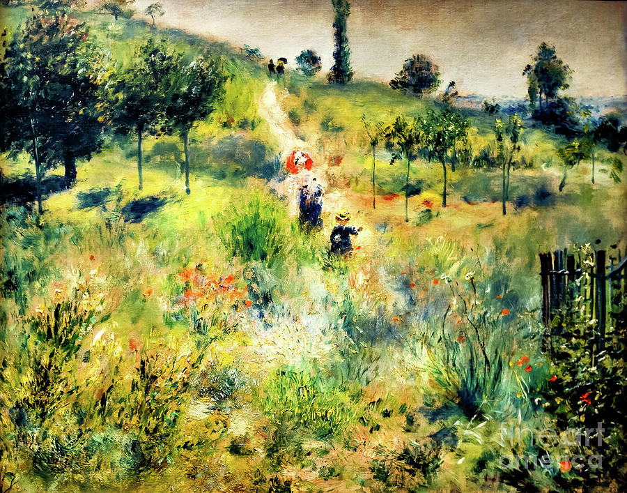 Uphill Path in the Tall Grass by Renoir Painting by Auguste Renoir
