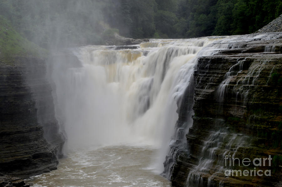 Upper Falls At Letchworth State Park July 21, 2019 Photograph by Sheila Lee