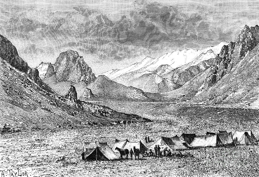 Upper Kara-kash Valley, C1890 Drawing by Print Collector