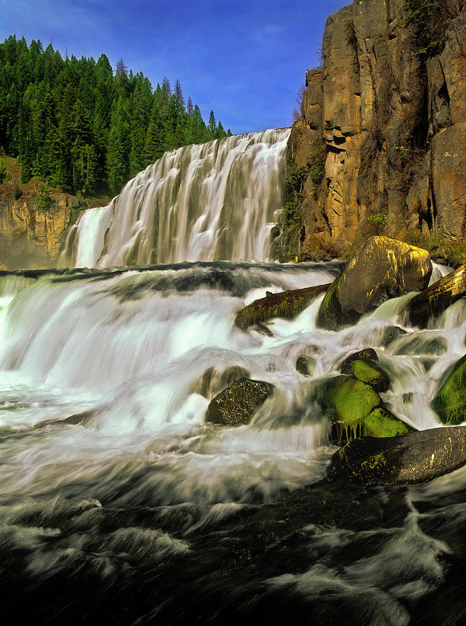 Upper Mesa Falls In Idaho Photograph by Steve Bly