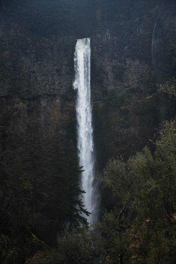 Waterfall Pyrography - Upper Multnomah Falls by David Griffith