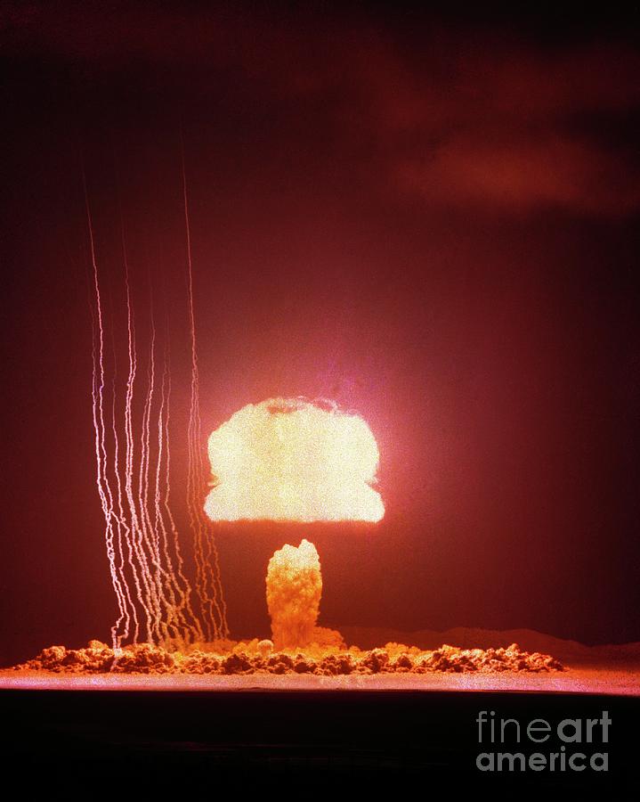 Desert Photograph - Upshot-knothole climax Atom Bomb Test by Science Photo Library