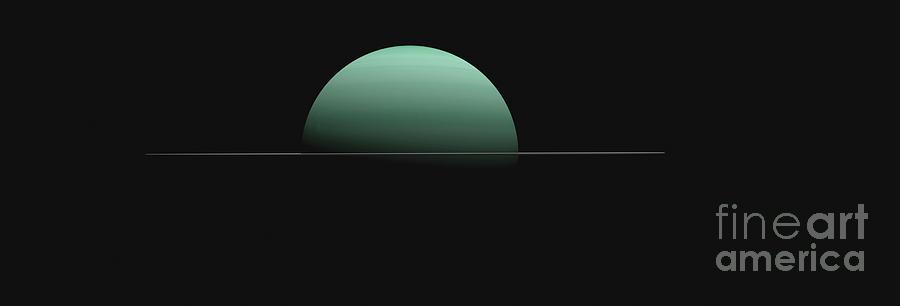 Space Photograph - Uranus And Its Rings by Tim Brown/science Photo Library