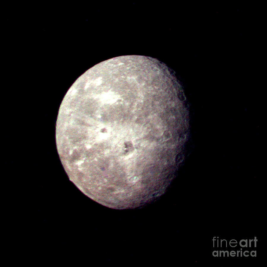 Uranuss Moon Oberon Photograph by Nasa/science Photo Library