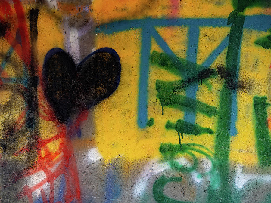 Urban Art Black Heart Photograph By Paige Brown - Fine Art America