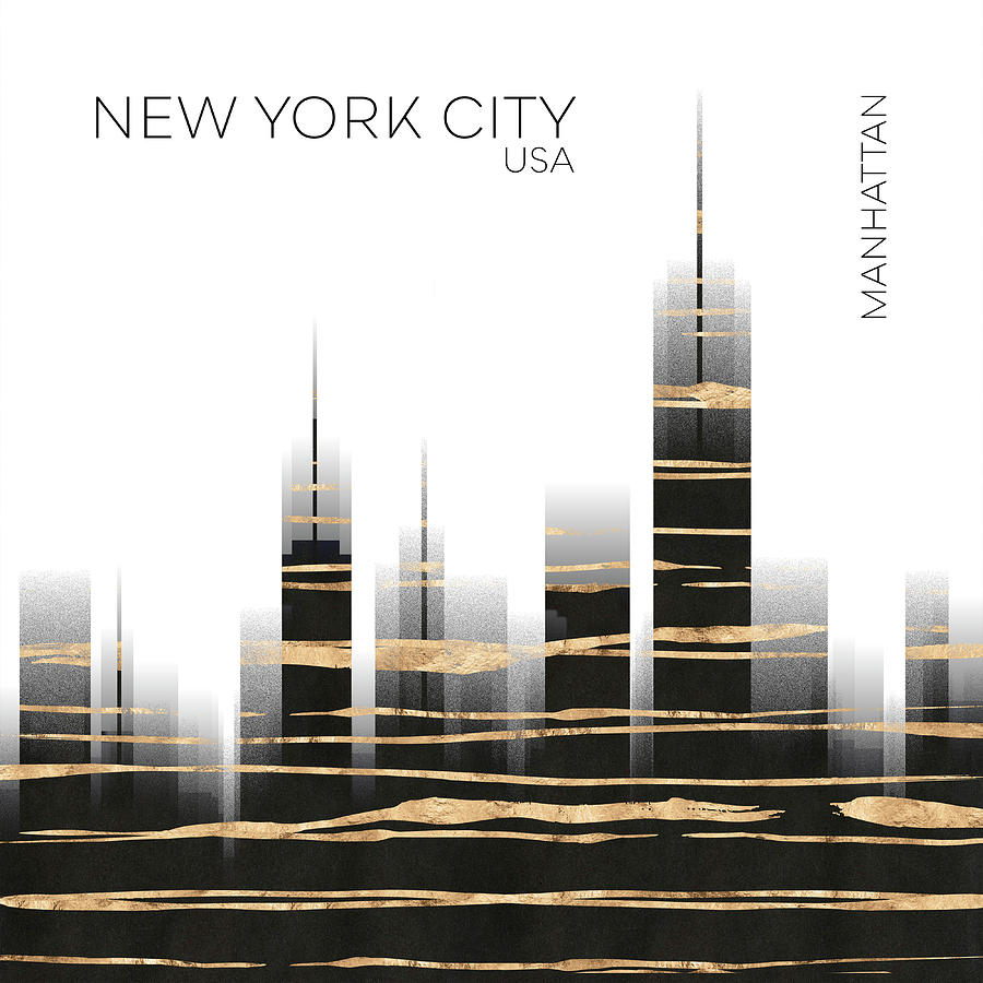 New York City Digital Art - Urban Art NYC Skyline by Melanie Viola