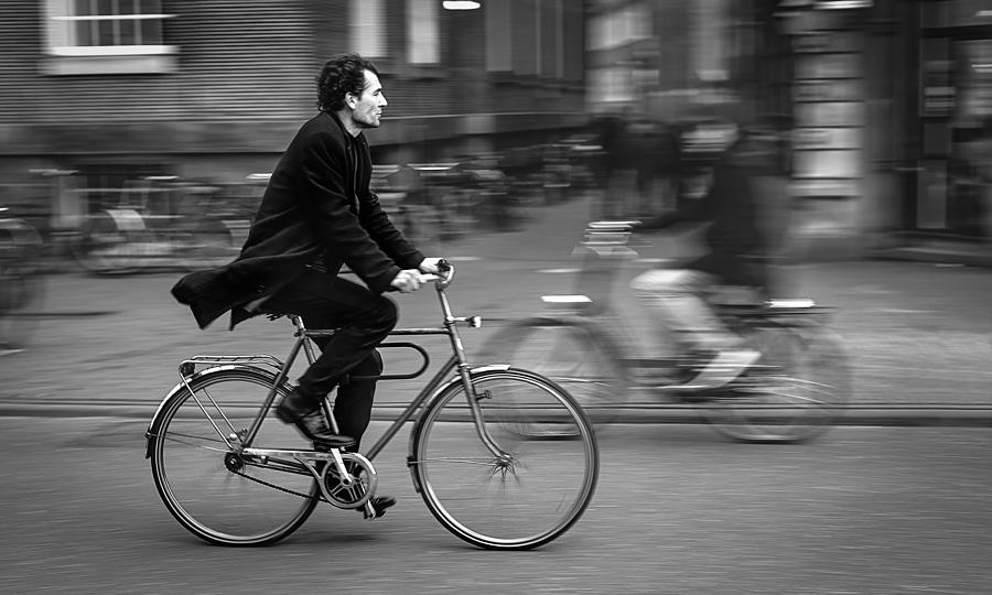 Bicycle Photograph - Urban Cyclist (amsterdam Series) by Luisfer