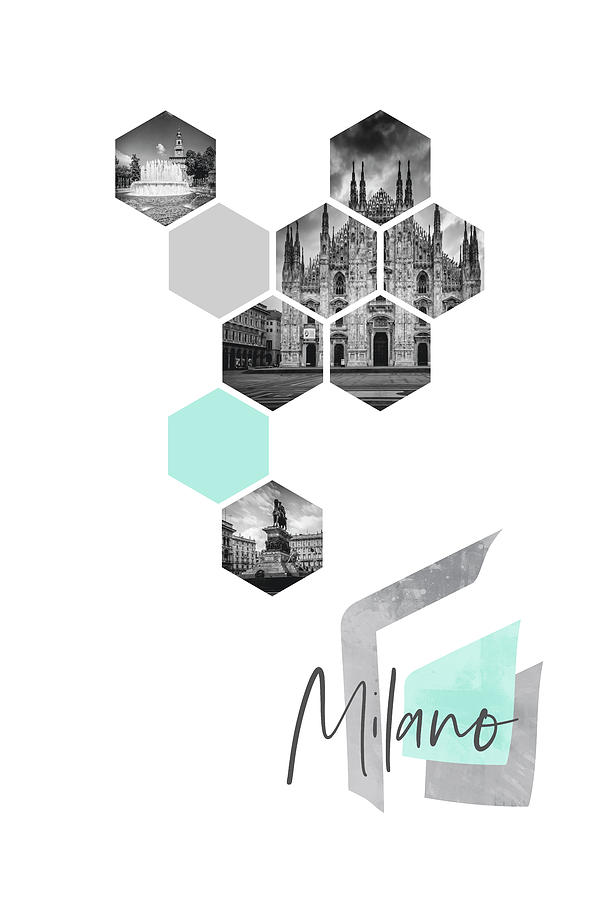 Typography Photograph - Urban Design MILANO by Melanie Viola