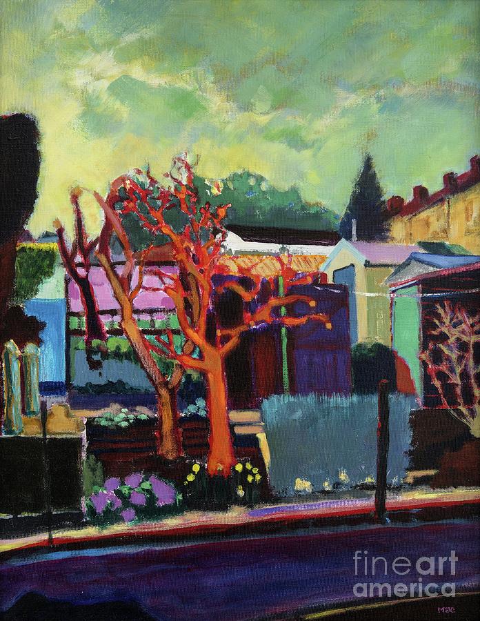 Urban Garden Acrylic On Board Painting by Marco Cazzulini - Fine Art ...