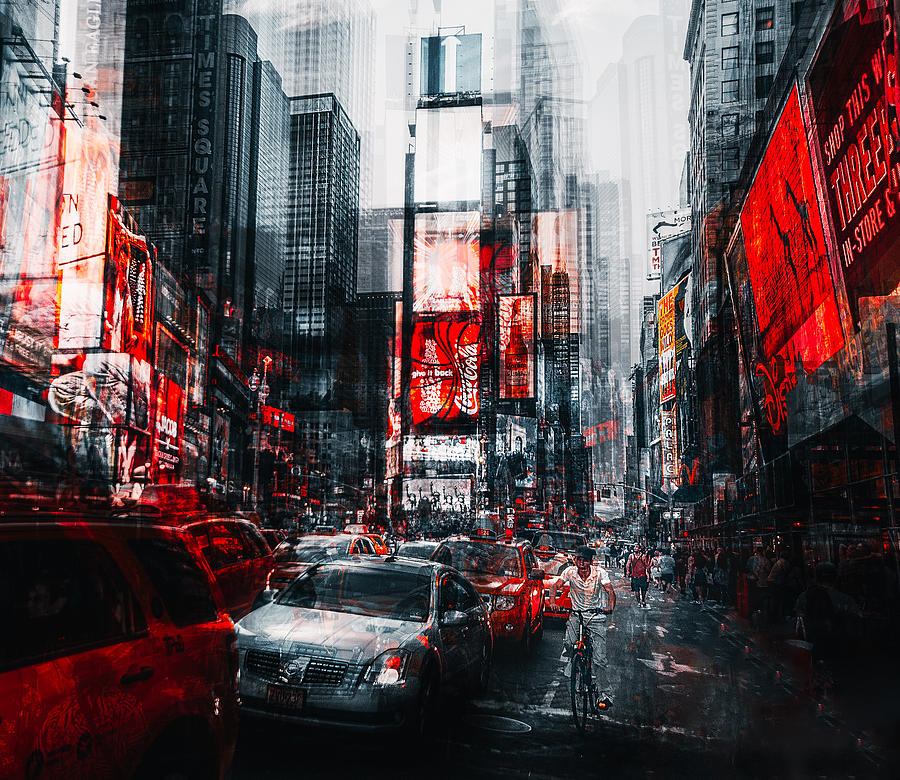 Times Square Photograph - Urban Jungle by Carmine Chiriac