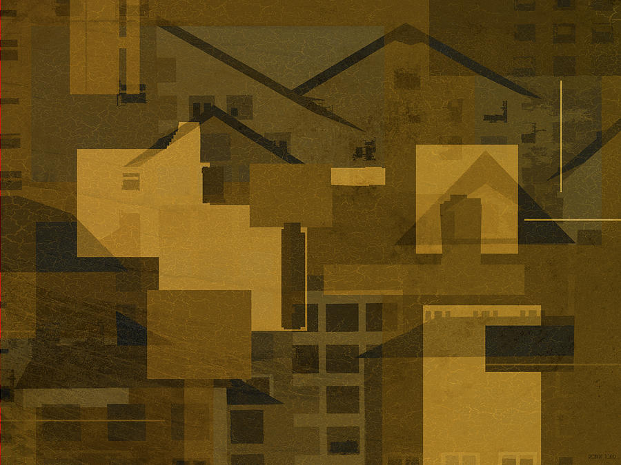 Abstract Mixed Media - Urban Scene 1 by Robert Todd