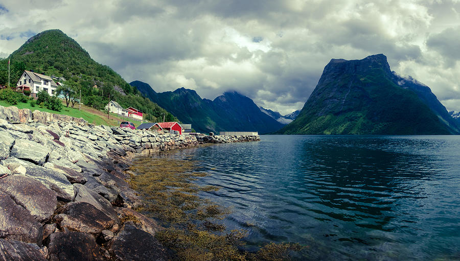 Urke Village And Hjorundfjorden Fjord Photograph By Ivan Kmit Fine