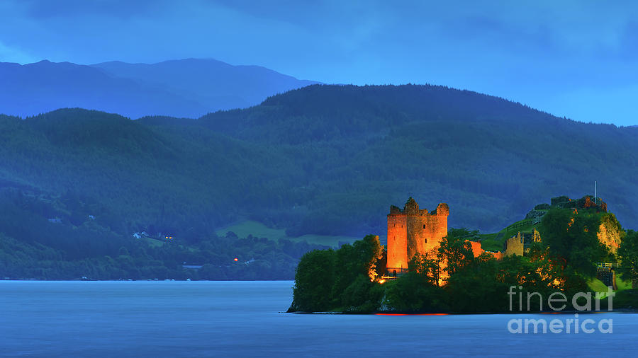 Urquhart Castle at the Blue Hour Photograph by Henk Meijer Photography