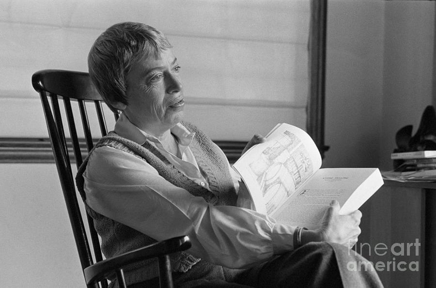 Ursula Le Guin Holding Book Photograph by Bettmann