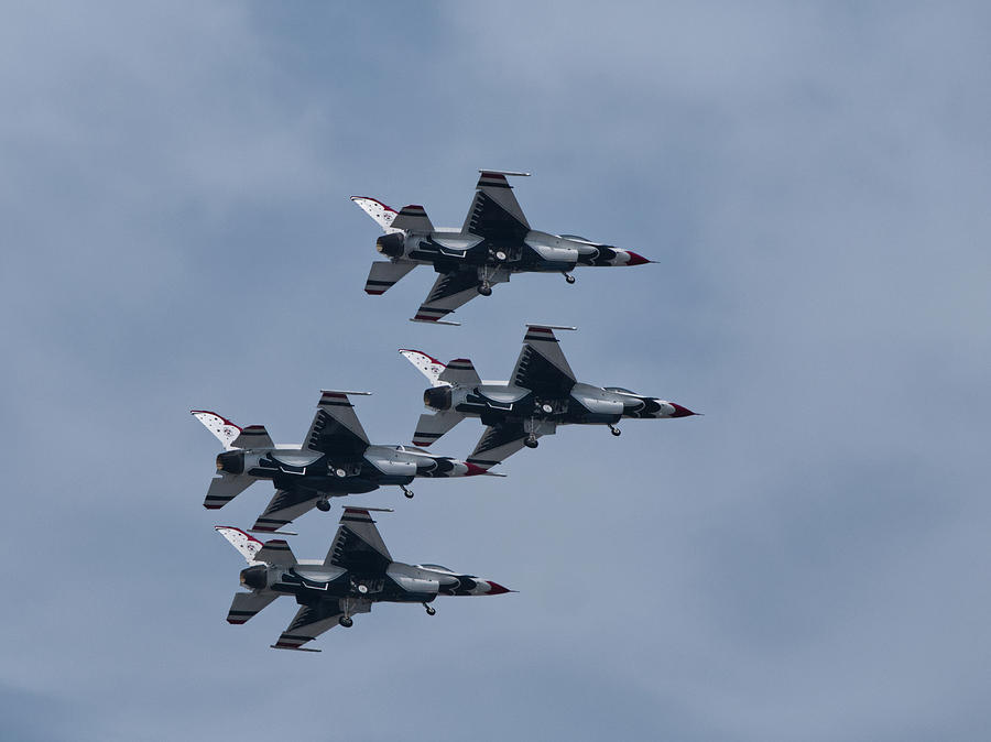 US AF F14s Landing In Formation at Atlantic City Air Show 2019 Photograph by Paul Ross