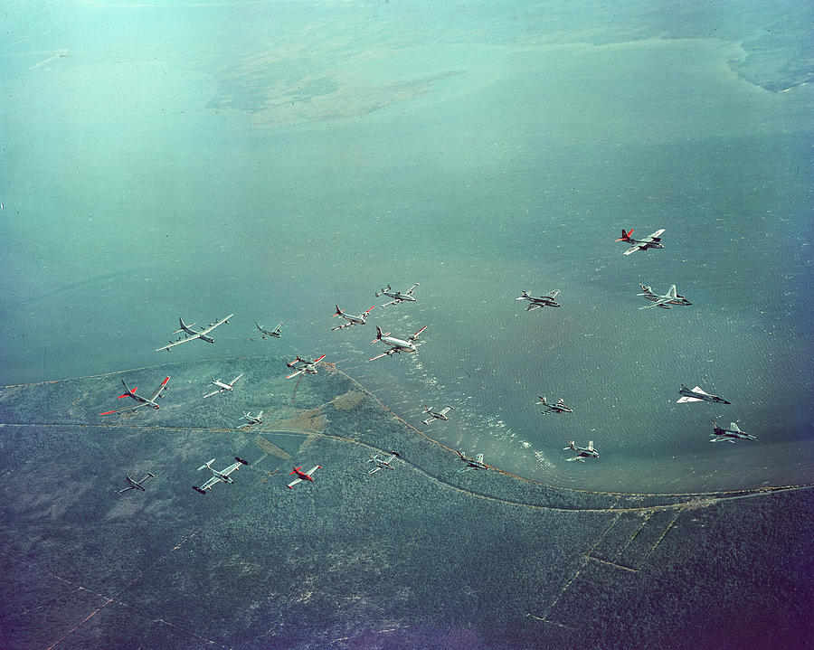 Us Air Force Operational Fleet In Flight Photograph by J. R. Eyerman