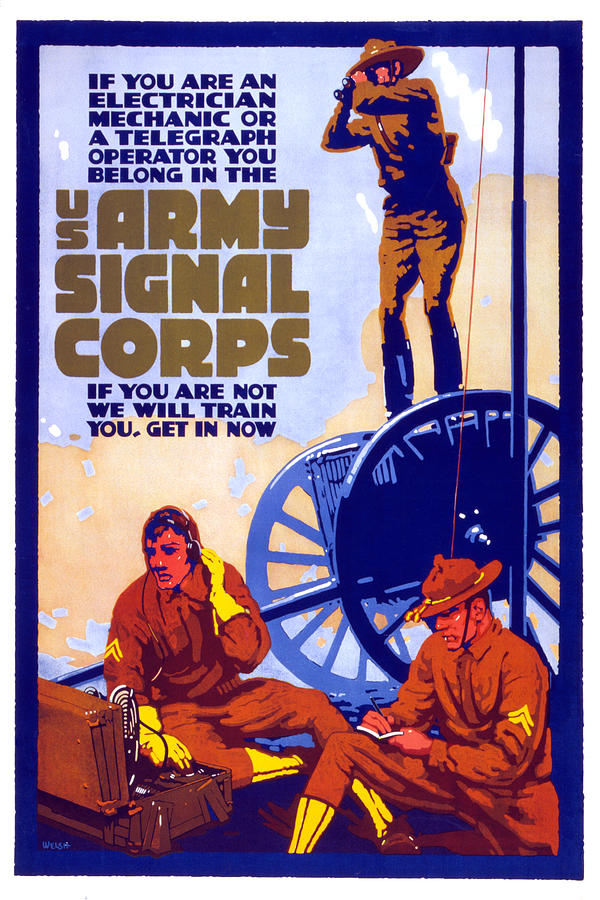 Army Painting - U.S. Army Signal Corps by Welsh