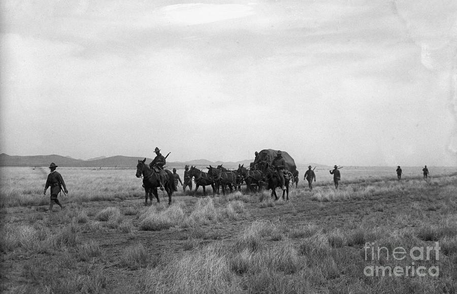 Us Cavalry Walking Across Mexican Desert Photograph by Bettmann