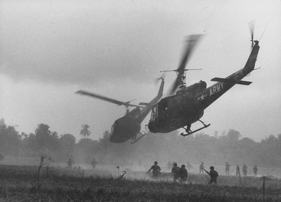 Us Helicopters Carrying South Vietnamese Photograph By Larry Burrows Free Download Nude Photo