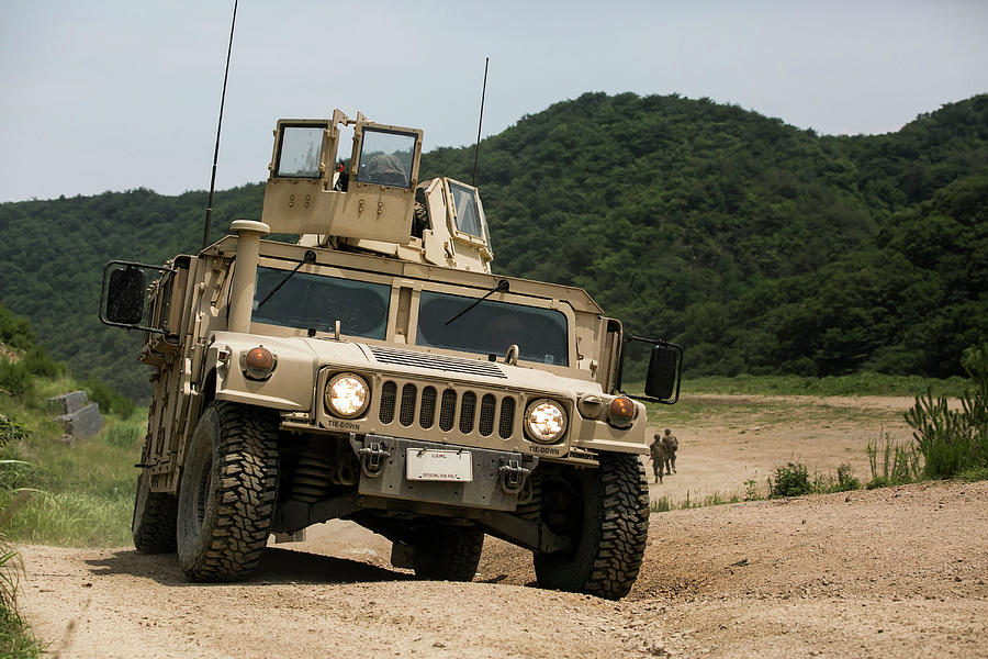 U.s. Marines Drive A Humvee Photograph by Stocktrek Images - Pixels