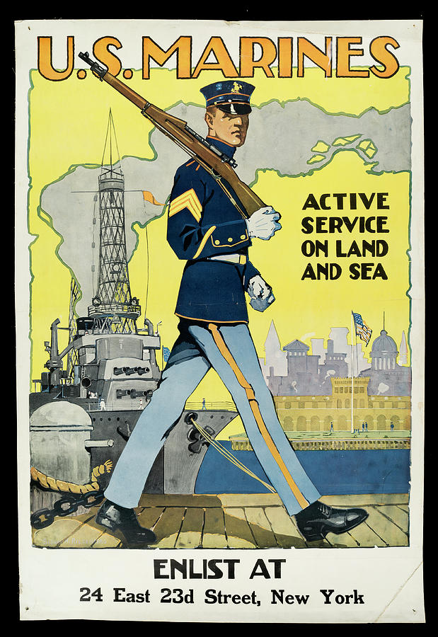 U.s. Marines Recruitment Poster Photograph by The New York Historical Society