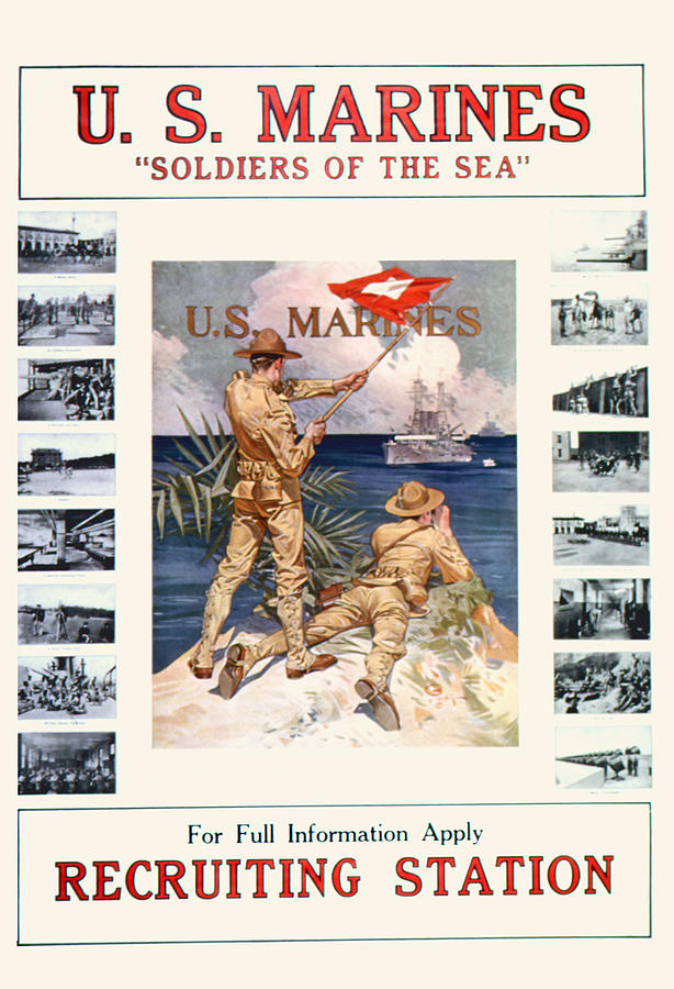 U.S. Marines Soldiers of the Sea - Signals Painting by Unknown U.S. Marines Soldiers of the Sea - Signals Painting by Unknown