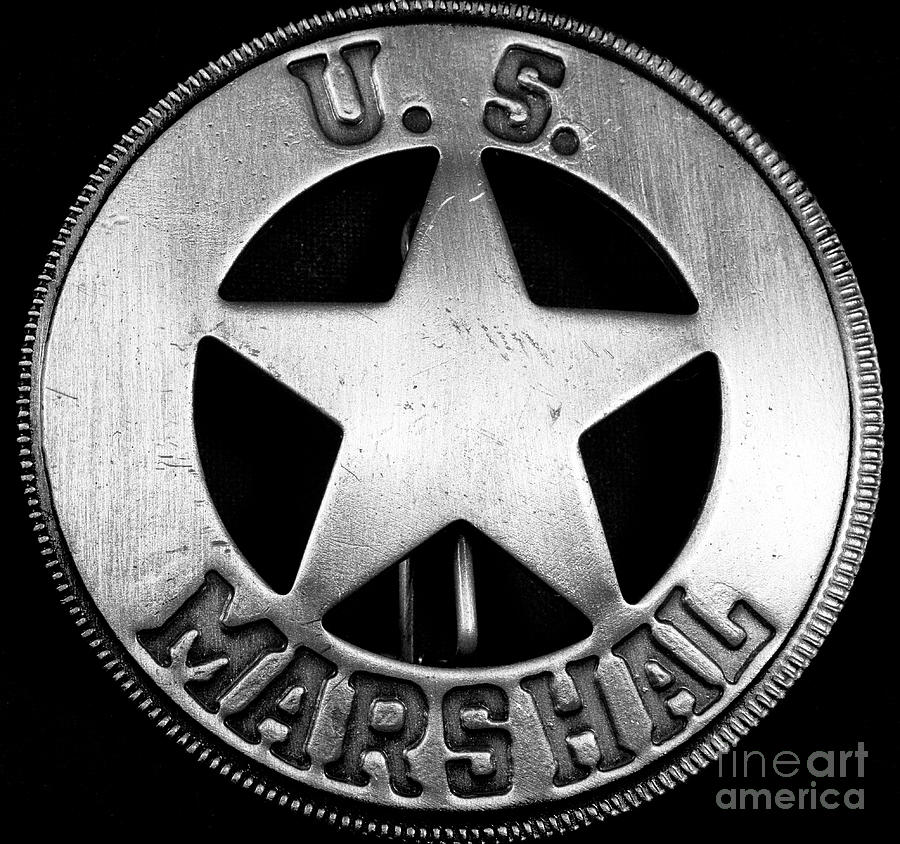 US Marshal Badge Photograph by John Rizzuto
