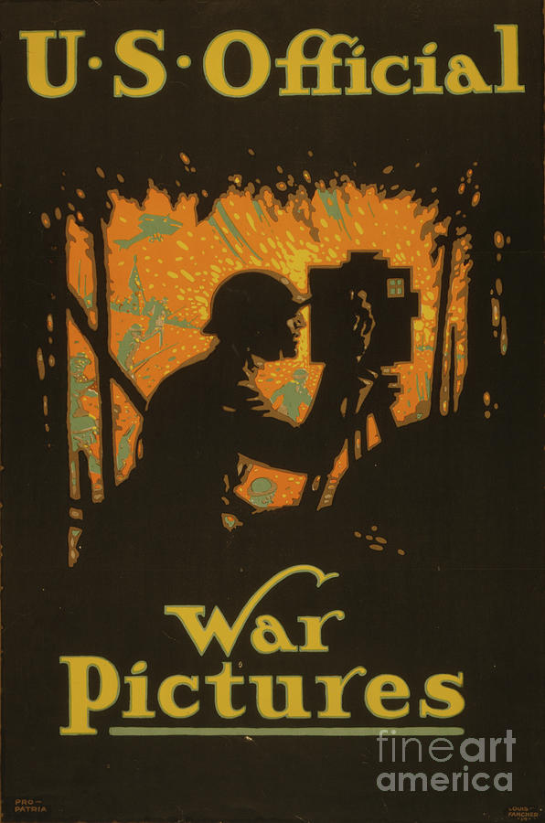 Us Official War Pictures, 1917 Colour Litho Painting by Louis Fancher