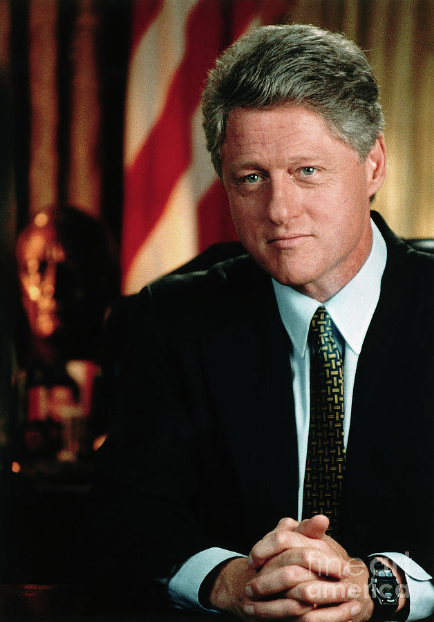 Bill Clinton Photograph - Us President Bill Clinton by Bettmann