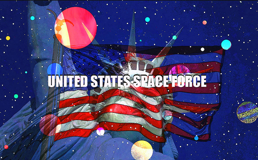 US Space Force artwork A Mixed Media by David Lee Thompson