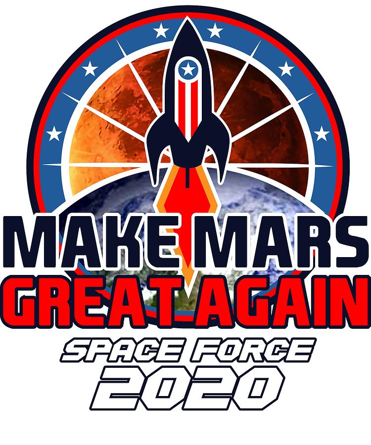 Nasa Digital Art - Us Space Force New Military Branch Rocket To Mars Light by Nikita Goel Nasa Digital Art - Us Space Force New Military Branch Rocket To Mars Light by Nikita Goel