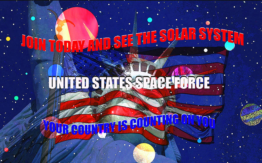 US Space Force recruiting poster Digital Art by David Lee Thompson