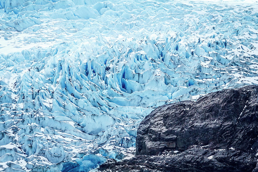 USA, Alaska Rock And Ice Converge Photograph by Margaret Gaines