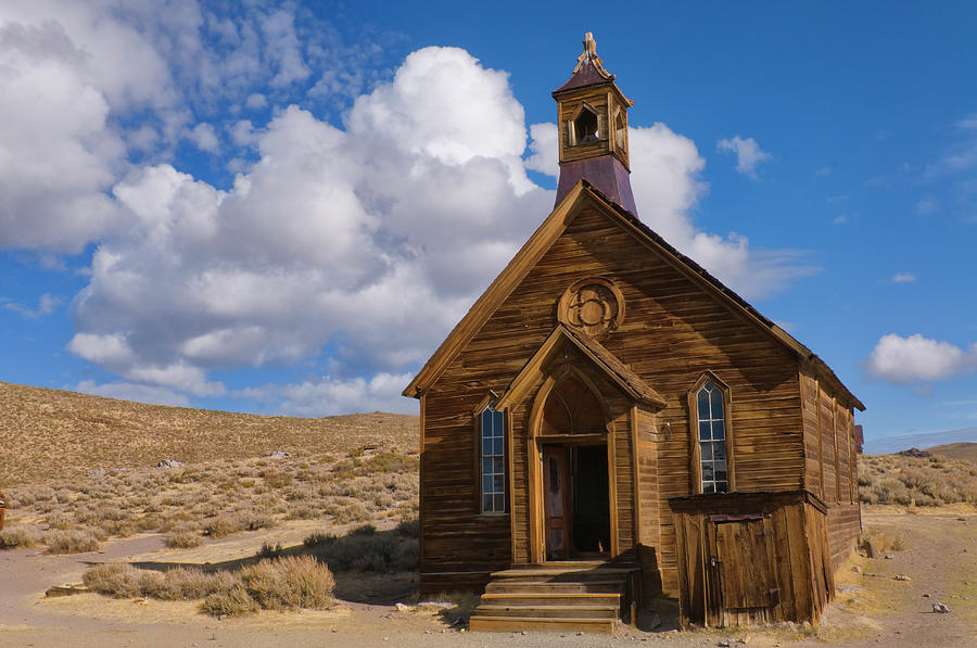 Usa, California, Bodie, Old Church In Photograph by Gary J Weathers