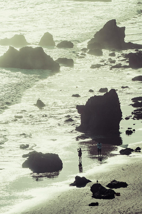 Usa, California, Los Angeles, Malibu, Pacific Ocean, El Matador Beach Digital Art by Giovanni Simeone