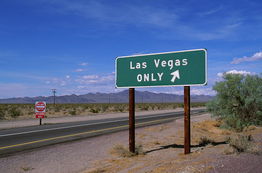 Usa, California, Roadside Sign Showing Photograph by Grant Faint